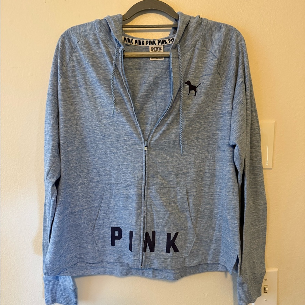 Victoria's Secret PINK Light Blue Zip Up